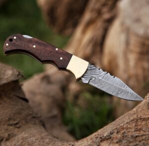 Damascus Folding Pocket Knife