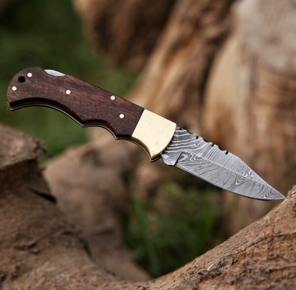 Damascus Folding Pocket Knife