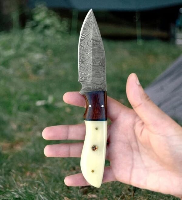 Hunting Knife – Bone & Wood Handle - Image 3