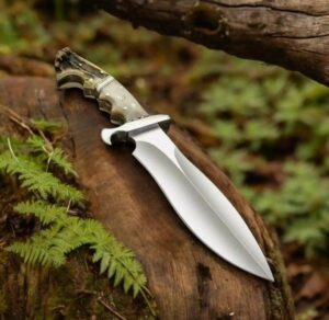 Handmade Hunting Bowie Knife with Stag Handle – 14 Inch