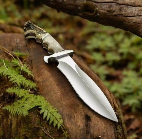 Handmade Hunting Bowie Knife with Stag Handle – 14 Inch