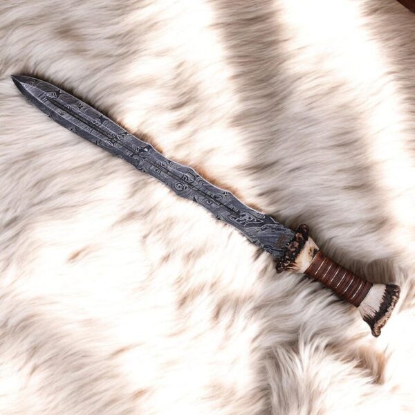 Damascus Viking Sword - Image 4