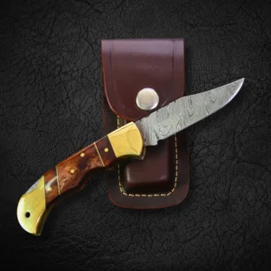 Hemingway Damascus Steel Folding Knife